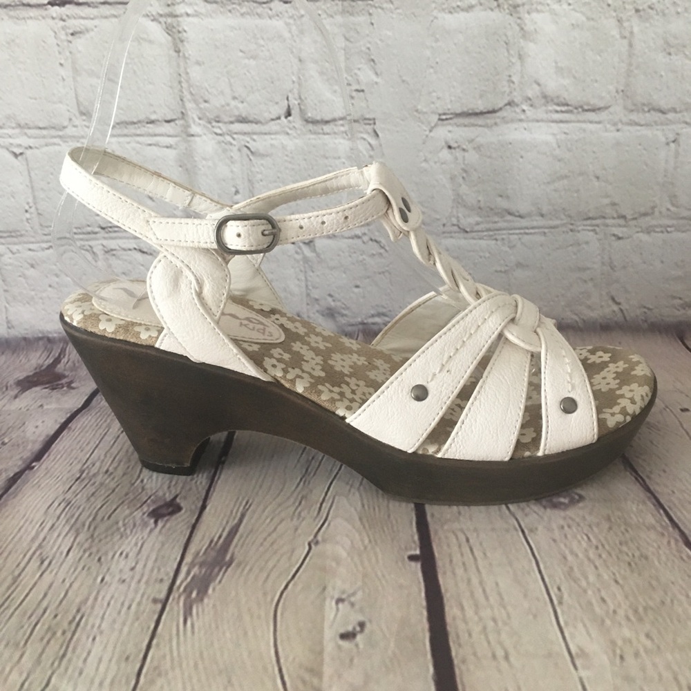 Nina Kids Girls WHITE Strappy Sandals Size 5M - Picture 6 of 11